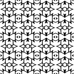 White background with black pattern. Seamless texture for fashion, textile design,  on wall paper, wrapping paper, fabrics and home decor. Simple repeat pattern.