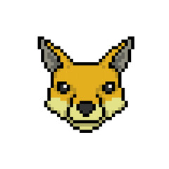 Obraz premium red fox head pixel art