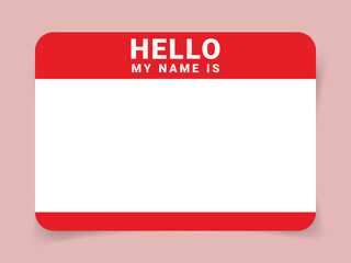 Graffiti tag background. Hello, my name is. Sticker your name tag. Street art graffiti background. Vector Illustration.