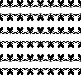 White background with black pattern. Seamless texture for fashion, textile design,  on wall paper, wrapping paper, fabrics and home decor. Simple repeat pattern.