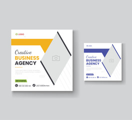 Digital marketing social media and instagram post template banner