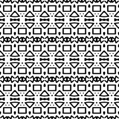 White background with black pattern. Seamless texture for fashion, textile design,  on wall paper, wrapping paper, fabrics and home decor. Simple repeat pattern.