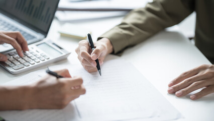 Corporate Collaboration Two Entrepreneurs Engaged in a Productive Business Meeting