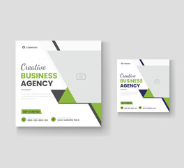 Digital marketing social media and instagram post template banner