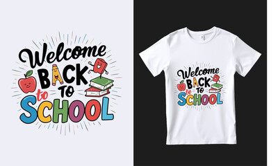 Back to school typography tshirt design