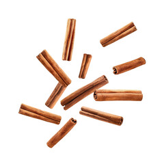Flying cinnamon sticks, cut out