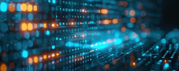 Obraz premium AI system detecting anomalies in cybersecurity network