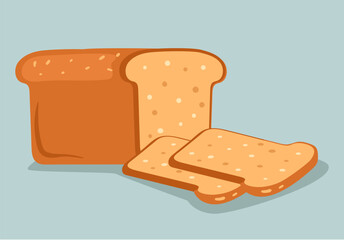 Bakery bread cake pastry isolated concept. Vector flat graphic design element illustration