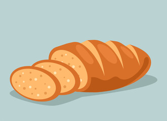 Bakery bread cake pastry isolated concept. Vector flat graphic design element illustration