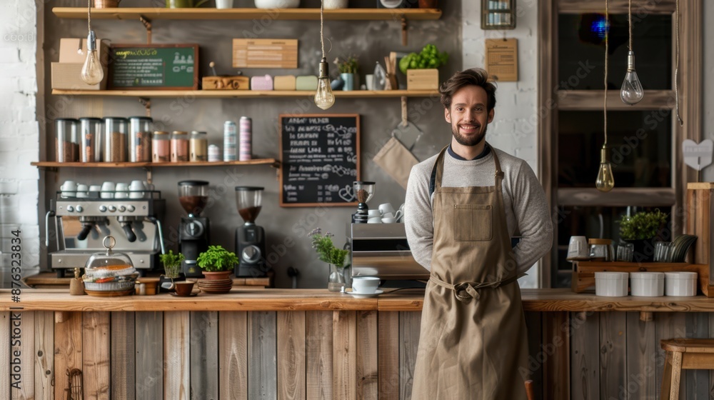 Canvas Prints the barista at the cafe