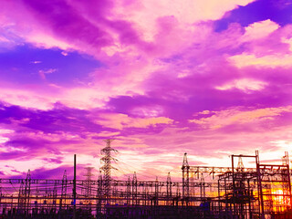 Evening sunset light background image.