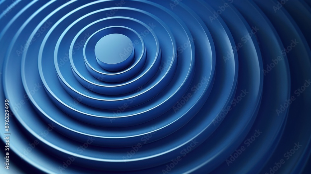 Aufkleber vertical animation with a blue geometric background, showcasing rotating circles in 4k, designed wit
