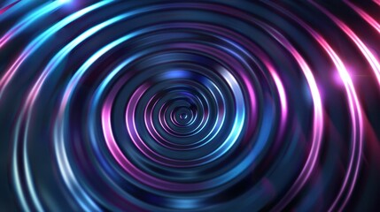 Abstract animation with an iridescent wavy circle, creating a mesmerizing background design in 4k with a high-quality 3D render.
