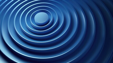 Obraz premium Vertical animation with a blue geometric background, showcasing rotating circles in 4k, designed with a minimalist 3D render.