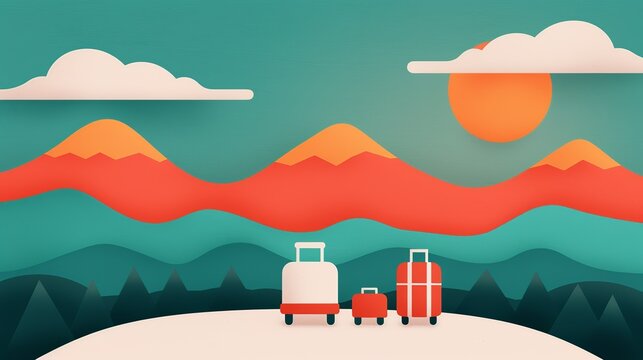 Create heartwarming illustrations of family travel, featuring road trips, sightseeing, and cultural experiences that enrich the bond between loved ones. Clean and Clear Color, Realistic Photo, ,