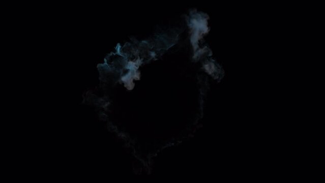 Blue Shockwave Explosion VFX Overlay with Alpha Channel 14