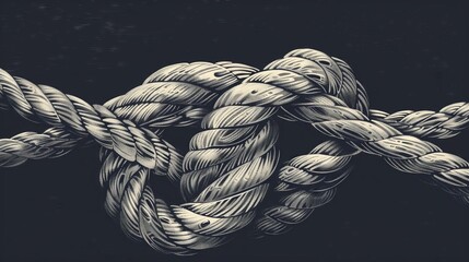 A detailed illustration of a sailor's knot with intricate loops and patterns is a visual and practical masterpiece.