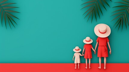 Create heartwarming illustrations of family travels, featuring beach vacations, sightseeing tours, and cultural exchanges that strengthen bonds and create lasting memories. Clean and Clear Color,