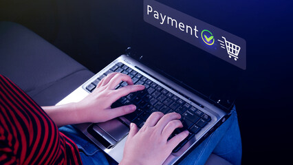 Digital online payment concept, Business with online payment and shopping online payment, banking,...