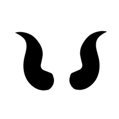 horns icons black silhouette