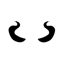 Fototapeta premium horns icons black silhouette