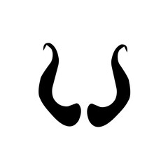 horns icons black silhouette