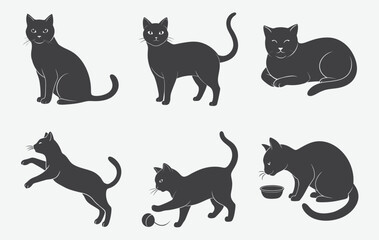 Print Ultimate Cat Silhouette Vector Set: Perfect Designs for Your Creative Projects