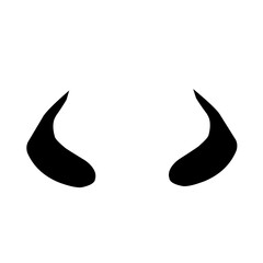 horns icons black silhouette