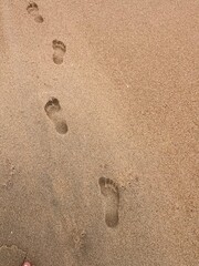 footprints in sand
