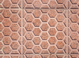 background of a pattern with pink mosaic hexagons