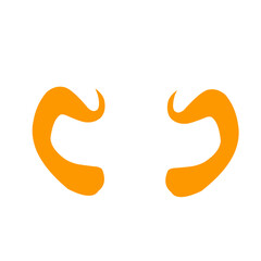 Devil horn logo Vector icon