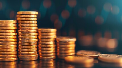 Showcase abstract depictions of financial success with visuals that illustrate market dynamics, investment opportunities, and wealth accumulation. Clean and Clear Color, Realistic Photo, , Minimalism,