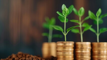 Capture abstract depictions of financial success with visuals that illustrate wealth creation, investment strategies, and market opportunities. Clean and Clear Color, Realistic Photo, , Minimalism,