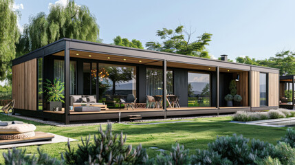 Modern prefabricated modular house 