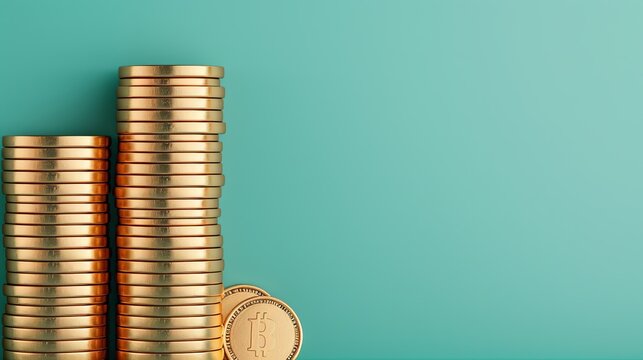 Explore the concept of financial success with abstract imagery depicting wealth accumulation, investment strategies, and economic prosperity. Clean and Clear Color, Realistic Photo, , Minimalism,