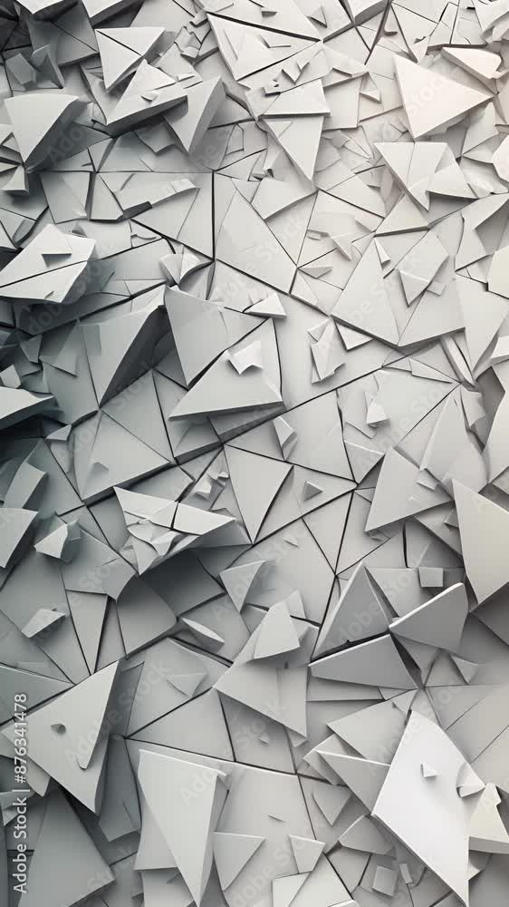 Poster a jigsaw puzzle of interconnected triangles forming a mazelike pattern.