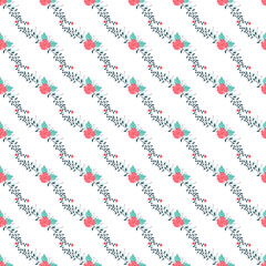 Free vector flat design small flowers pattern