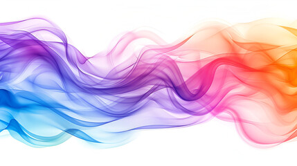 Colorful abstract wave lines background for presentations with dynamic flowing design ,Pink color texture studio with wavy line white background
