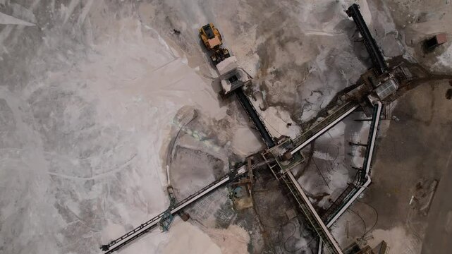 Aerial View of Salt Production in Sardinia, Italy