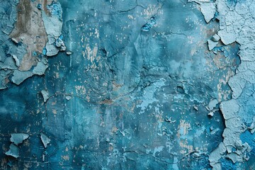 Blue textured concrete background created with Generative AI