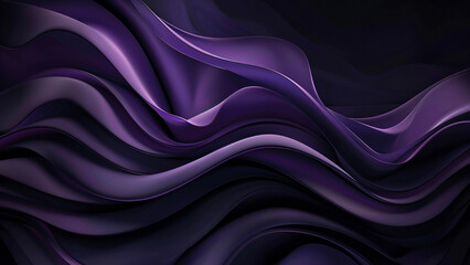 Obraz premium An abstract image showcasing smooth, flowing layers of purple fabric. The elegant curves and deep hues create a luxurious and dynamic visual effect, ideal for backgrounds and creative designs.