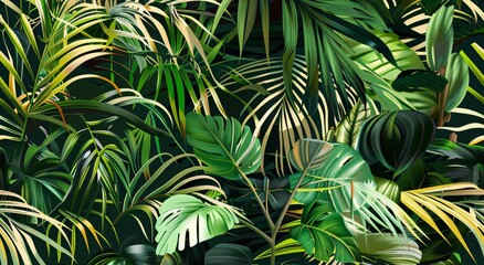 background with natural pattern of leaves, seamless texture