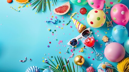 Postcard Internet Banner With A Happy Birthday Greeting Inscription.