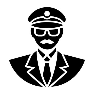 recommend clip art: Pilot silhouette vector art illustration