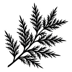 Naklejka premium Abstract plant silhouettes in black and white serve as a representation of nature 