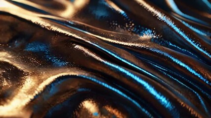Simulate a fabric made of liquid metal, undulating with smooth, fluid motions and changing colors like mercury, 4K High-Quality wallpaper animation video
