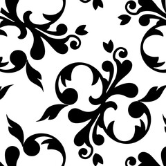 seamless Black Batik Indonesians Ikat floral embroidery Vector paisley pattern on White background. Aztec style abstract vector illustration.
design for texture ,fabric ,clothing wrapping ,decoration.
