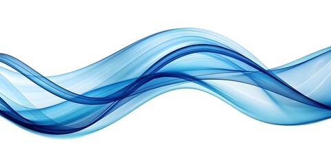 abstract blue wave curve lines designs on white isolation background