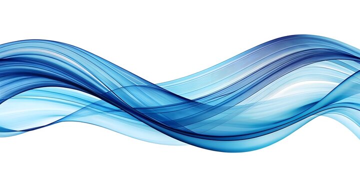 abstract blue wave curve lines designs on white background