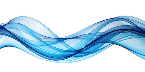 abstract blue wave curve lines designs on white background